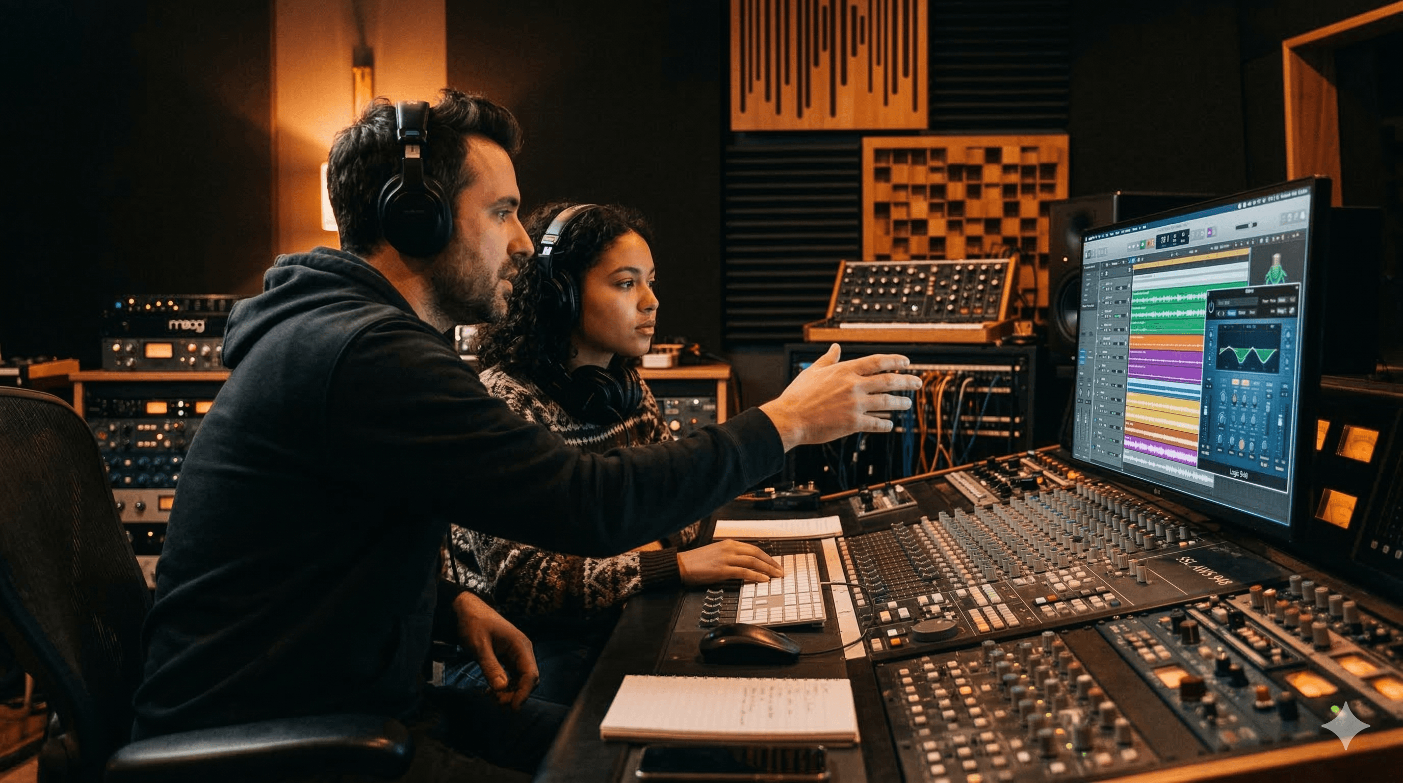 1-on-1 teaching session in studio